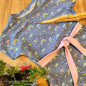 Preview: French Terry Flowers and Rainbows blau